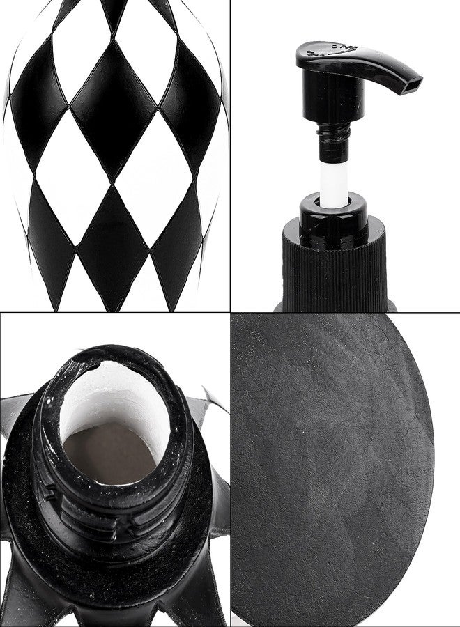 BUNCHBRAVO Elegant Diamond Soap Dispenser | 16oz Hand-Painted Resin Pump Bottle | Modern Minimalist Bathroom, Kitchen, or Vanity Counter Decor - Image 5